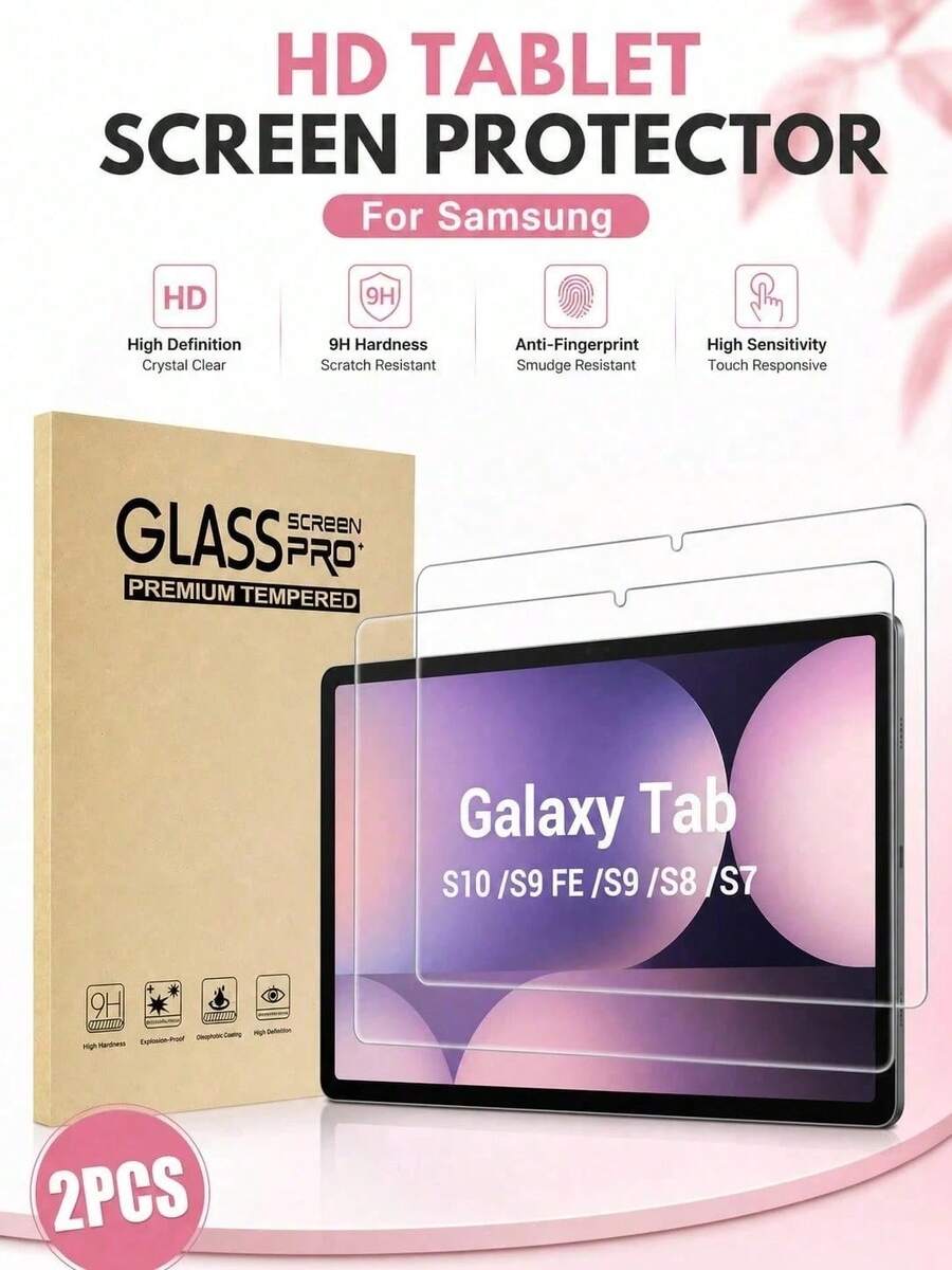 2 buah Pelindung Layar Definisi Tinggi Kekerasan 9H Kompatibel dengan Galaxy Tab S9 11 Inci Model 2023 / S8 11 Inci Model 2022 / S7 11 Inci Model 2020, Aksesoris untuk Tablet Galaxy -X710/X700/T870
