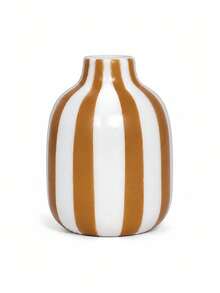 1pc Colorful Vertical Stripe Reed Diffuser Bottle, Mini Bulb Shape Aromatherapy Holder, Modern Nordic Striped Decorative Bud Vase For Bathroom Vanity Shelf Bedroom Home Decor - 1PC - View 8