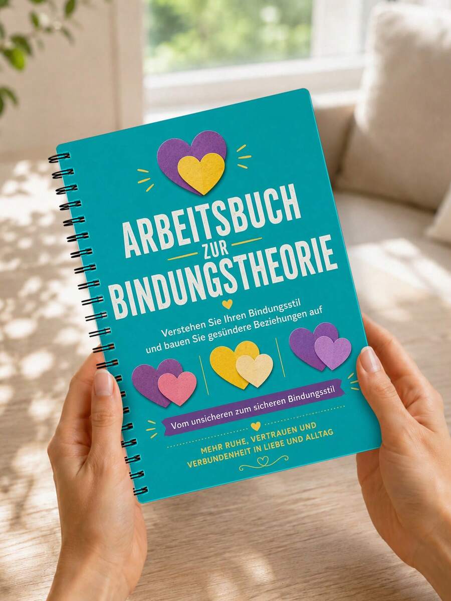 Buku Kerja Gaya Kelekatan Versi Jerman untuk Dewasa, Jurnal Penilaian Hubungan untuk Wawasan Pola Emosional, Buku Kerja Kelekatan Aman, Prompt Cemas Penghindar, Perencanaan Hubungan Sehat, Komunikasi, Kepercayaan, Batasan & Pertumbuhan Diri - A5 - View 1
