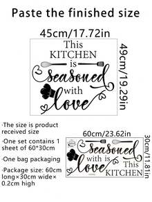 1 buah Stiker Dapur PVC, Stiker Dinding Grafis Slogan Modernis untuk Renovasi Dapur, Stiker, Stiker Dinding, Stiker Vinyl untuk Dekorasi Rumah, Item Dekorasi Musim Semi untuk Menyegarkan Rumah Anda, Stiker Dekorasi Rama, Hadiah Ulang Tahun, Wisuda, Dekorasi Dapur - Beraneka warna - View 4