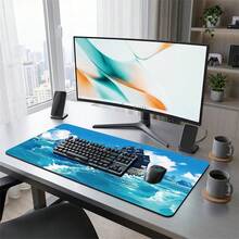 Sailing Fleet Ocean Pattern Gaming Mouse Pad, Non-Slip Rubber Desk Mat, Smooth Glide Surface, Suitable For PC Laptop Office Home, Ocean Abstract Art Decor, Back To School Supplies - A - View 10