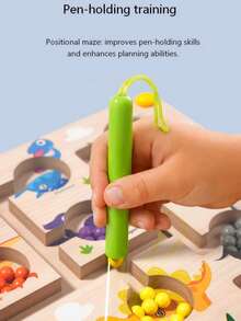 Dinosaur & Ice Cream Maze Ball Toy, Children Color Number Sorting Counting Matching Board, Pen Grip Control Training, Develop Focus And Hand-Eye Coordination - Multicolor - View 9