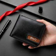 KAIDUCH Vintage Men's Wallet With Zipper Money Organizer With Multiple Card Slots Business Office Multi-Function Portable Men's Front Pocket Wallet Coin Purse - Black - View 1