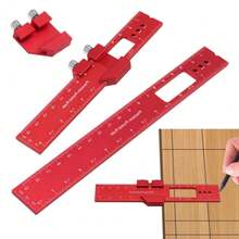 Woodworking Marking Ruler, Woodworking Precision Pocket Ruler, Multifunctional Marking Ruler, Measuring Tool, Aluminum Alloy T-Shaped Ruler, Woodworking Tool - Marking Ruler - View 2