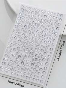 1pc/1set Silver 3D Rhinestone Decorative Stickers, Hollow Heart, Star, Small Round Diamond Combination Pattern, Sparkling Silver Diamond Texture, Self-Adhesive Backing, Comes With Exclusive Tweezers, Suitable For Phone Cases, Water Bottles, Gift Boxes, Handmade Crafts Surface DIY Decoration - Diamond Style - View 6