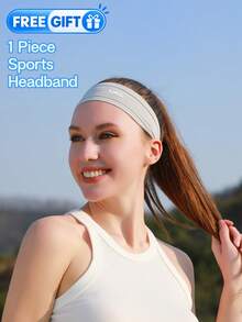 VBOSI 1 Pair Knee Supports With 1 Piece Sports Headband, 3 PiecesWomen Men Fitness Set, Lightweight Gym Accessories For Running, Walking, Squats, Cycling And Daily Workouts, Women Men - Multicolor - View 10