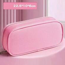 1 hộp bút học sinh mùa tựu trường phong cách tối giản màu trơn dung tích lớn, túi đựng bút nhiều ngăn phân loại, khay tổ chức văn phòng phẩm để bàn cỡ lớn cho học đường, túi đựng mỹ phẩm đa năng cho ký túc xá, dùng để đựng bút, thước kẻ, tẩy và các đồ dùng văn phòng phẩm khác - nhiều màu - Xem 10