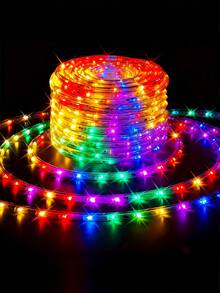 100ft Outdoor LED Light Strip, 720 LED Beads, Connectable, Flexible Tube, 8 Modes, LED Light Strip For Party Decoration, Christmas Atmosphere String Lights, Yard Decoration, Tree Wrap Lights, Christmas Decor, Home Atmosphere String Lights, Suitable For Fireplace, Porch, Patio, Halloween And Outdoor Lighting - One Size - View 6