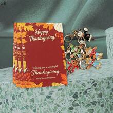 5pcs Cute Scarecrow Keychains With Thank You Cards, Suitable As Small Gifts For Thanksgiving, Christmas, For Family, Friends, Colleagues And Teachers - Multicolor - View 8