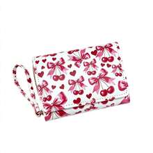 Women's Short Wallet, Multi-Slot Small Purse With Wrist Strap, Fashionable Cute Printed Pattern Coin Pouch, Women's Daily Use Handbag - Multicolor - View 6