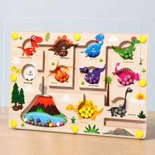 Dinosaur & Ice Cream Maze Ball Toy, Children Color Number Sorting Counting Matching Board, Pen Grip Control Training, Develop Focus And Hand-Eye Coordination - Multicolor - View 6