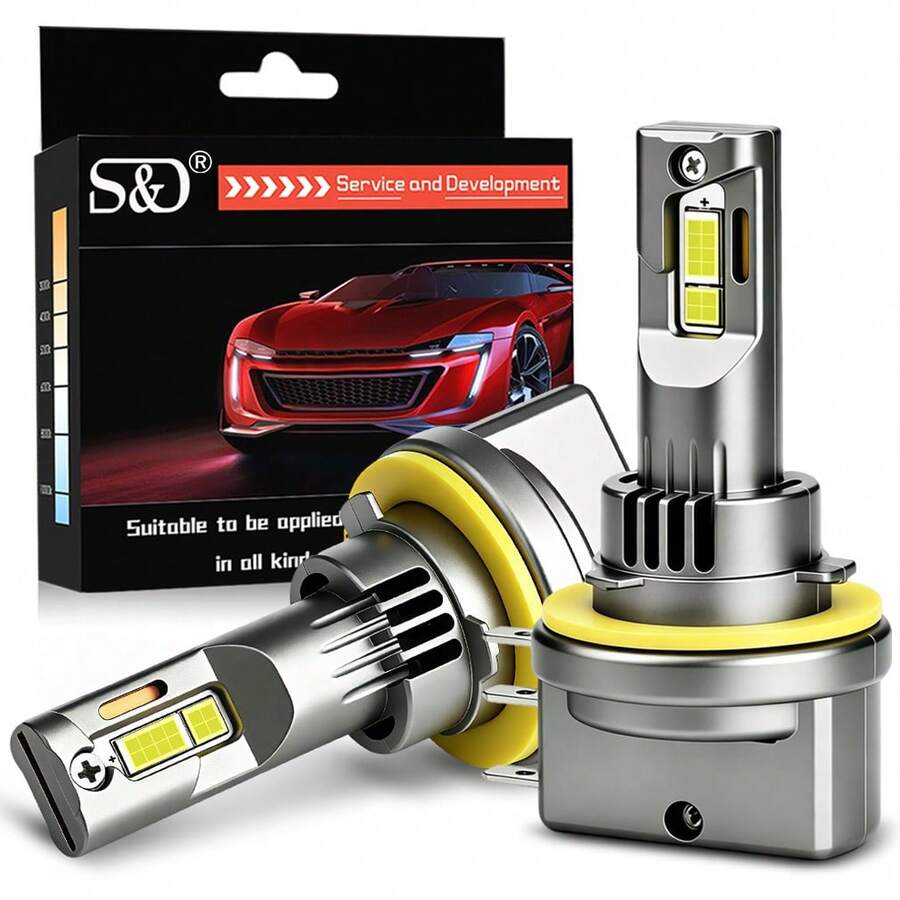 S&D H15 Canbus LED燈泡適用於Golf 7遠光車頭燈、DRL日行燈,汽車燈具 6000K 20000LM - A - 查看 1