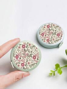 Vintage Floral Print Retractable Tape Measure, Mini Portable Soft Leather Tape Ruler For Home Use, Tailoring, Sewing, Office, Home, And Study - Multicolor - View 9