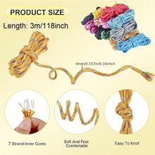 36 Yards Rope 4 Mm Outdoor Rope Set Mixed Color Polyester Rope For Bracelet Making Lanyard Key Chain Shoelace - Multicolor - View 3
