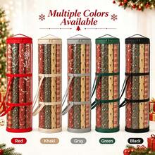 Christmas Wrapping Paper Organizer Storage 41" Gift Wrapping Paper Storage Bag Clear PVC With Oxford Gift Wrap Paper Holder - View 3