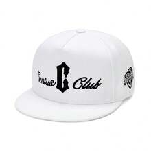 1pc Women Street Hip Hop Baseball Cap, Badge Letter Pattern, 3D Embroidery, Adjustable, Solid Color, Outdoor Sports, Party Wear - A - View 9
