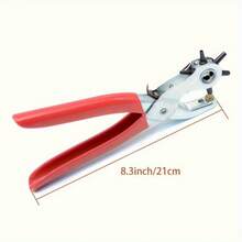 Heavy Duty Rotating Leather Punch Tool, Ergonomic Handle, Multi-Size Punch Set, Can Punch Round, Square, Star, Heart And Other Hole Shapes, Leather Belt, Watch Strap, Leather Craft Tool - A - View 8