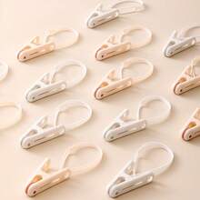 12pcs Tether‑Plastic Laundry Clothespins, Windproof Hanging Clothes Pegs With Rope, Multi‑Purpose Non‑Slip Clips For Towels, Socks, Underwear Outdoor Drying - Multicolor - View 10