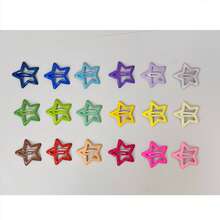 Colorful Metal Star Snap Hair Clips, 50pcs/100pcs Non-Slip Street Style Hair Accessories, Suitable For Women And Girls, Daily Wear And Party Occasions - Multicolor - View 11
