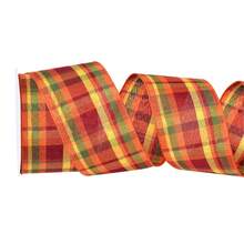 1pc Autumn Thanksgiving Plaid Handmade Ribbon, Suitable For Gift Wrapping, Bow Making, Table And Home Party Decor, Suitable For Autumn Harvest, DIY Crafts, Decorative Trees, Wreaths, Halloween And Holiday Decor, Thanksgiving Autumn Festival Gift Wrapping - Multicolor - View 10
