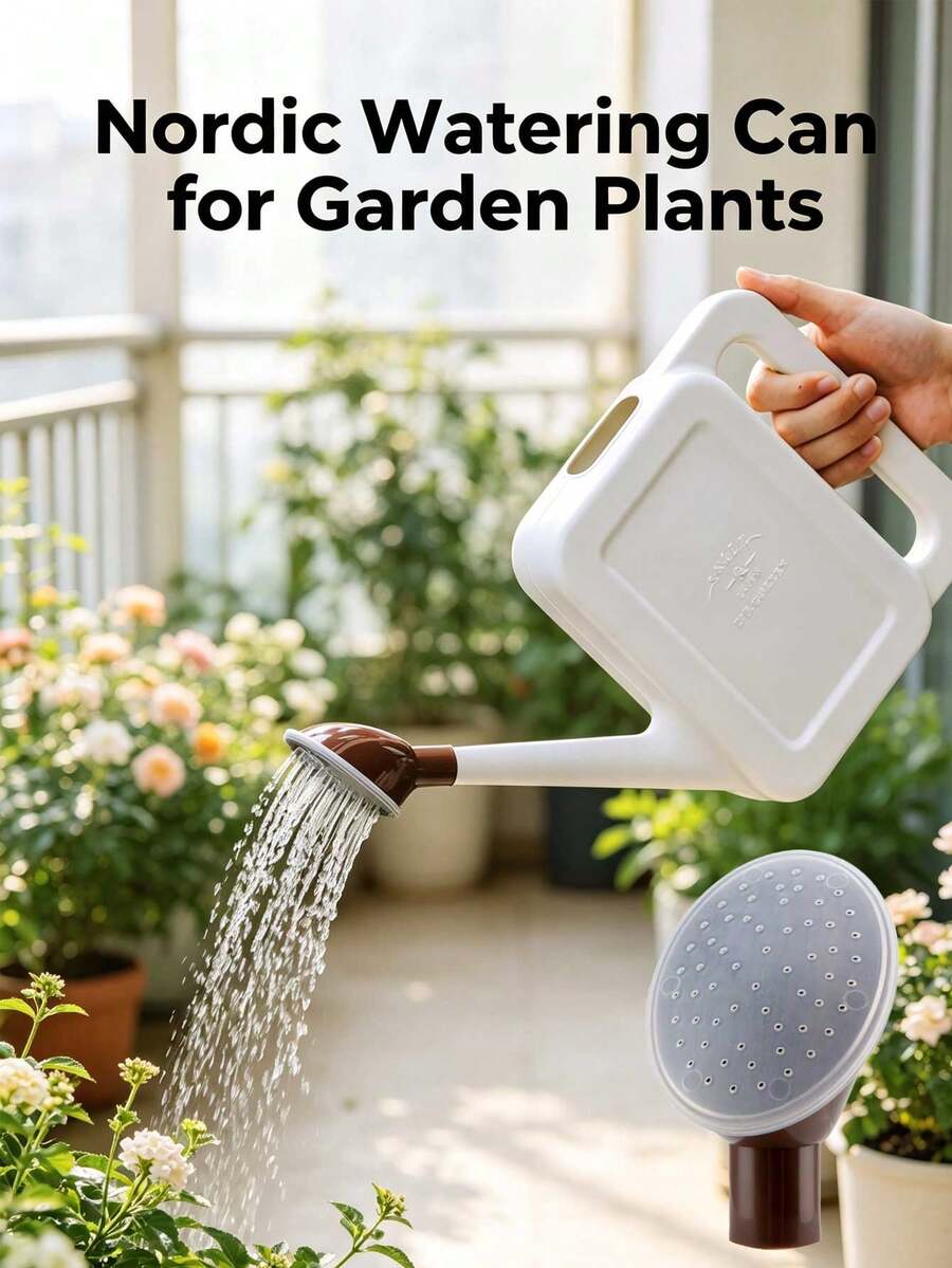 Watering Can, Large Capacity Watering Can, 1L Modern Square Watering Can, Long Spout Plastic Watering Can, Suitable For Indoor Plants