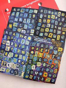 4 Sheets English Letter Stickers, Number Stickers, Symbol Stickers, Label Stickers, Set, Vintage DIY Stickers, Creative Stickers, Stationery Stickers, Junk Journal Scrapbook Supplies Set, Letter Stickers, Suitable For Scrapbooking - Multicolor - View 5