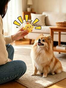 2pcs/ Yellow Chick Pet Interactive Bouncing Sound Toy Ball, (Random Style & Color) Cat & Dog Play Toy, Teething Teeth Cleaning Chewing Sound Ball, Can Make Sound To Attract Dogs, Durable Anti-Bite Material, Slow Bouncing Pet Companion Toy, Battery-Free Training Ball - Multicolor - View 3