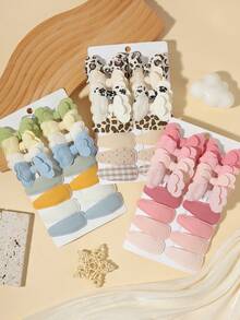 16pcs Bow BB Hair Clips Set, Macaron Pastel Color Non-Damaging Bangs & Loose Hair Clips, Little Girls Daily Hair Accessories - Mixed color - View 3