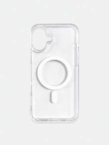 1pc 5-Style Optional Contrast Border Magnetic Large Window Transparent Phone Case, Ins Minimalist Phone Case, Built-In Magnetic Ring Supports Wireless Charging; Covers, A Style Transparent Border / B Style Light Pink Border / C Style Vibrant Orange Border / D Style Classic Black Border / E Style Light Gray Border, Raised Lens Full Coverage Anti-Drop Soft Shell, Minimalist Versatile Fashion Phone Case, Suitable For Personal Use, Birthday Gift Choice; Compatible With IPhone Case - Multicolor - View 66