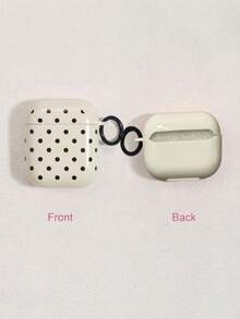 Korean Style Minimalist Semi-Transparent Pink/Purple Polka Dot + Circle Earphone Case Compatible With Airpods 5/Pro/3rd/4th Generation, New Pro 2 Protective Cover, Cute Apple 4 Minimalist 3 Personalized 1st/2nd/5th Generation Girls Earphone Case Protective Cover - Multicolor - View 32