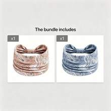 Băng đô phong cách Boho bản rộng, dày, chống trượt (2 gói) – Băng đô mềm, co giãn, thấm mồ hôi cho nữ (Một size phù hợp với tất cả) - Nhiều màu - Xem 13