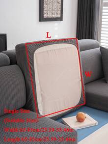 1pc Striped Jacquard Sofa Cover, All-Season Use, Non-Slip, Dust-Proof, Scratch-Resistant, Wear-Resistant, Soft And Delicate Texture, Semi-Cover Sofa Cover, Pet-Friendly, Suitable For 1/2/3/4-Seater And L-Shaped Sofas, Applicable For Living Room, Bedroom, Autumn/Winter Home Decor Sofa Cover - Dark Grey - View 17