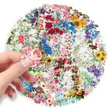 50PCS Transparent Floral Border Stickers Aesthetic Vinyl Stickers High Quality Stickers Decals Scrapbook,Journaling,Laptop,Bumper,Skateboard,Water Bottles,Computer,Phone Stickers Can Bring A Lot Of Fun To Your Life,The Perfect Gift For Adults - Transparent Floral Border - View 4