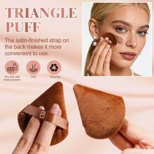 BS-MALL Small Size Makeup Brushes Powder Puff Set Mini Full Complete Function Cosmetic Brushes Kit With Makeup Puff - Apricot - View 5