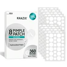 360Pcs Hydrocolloid Facial Patches, Assorted Sizes Invisible Blemish Cover Stickers, Waterproof Daily Use - Round - View 1