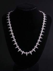 1pc Hip Hop Full Rhinestone Men's Necklace Punk Thorn Tennis Chain Jewelry Fashion Luminous Necklace - Thorn Necklace - View 19