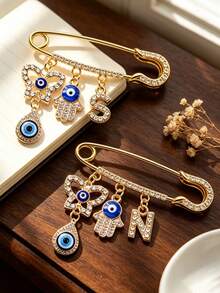Evil Eye Hamsa Hand Charms,Suitable For Daily Wear And Religious Occasions,For Christians,Religious Enthusiasts,Church Services, Daily Accessories - Multicolor - View 8