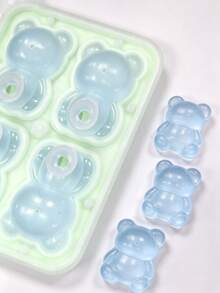 1pc 4-Cavity/1-Cavity Cute Teddy Bear Ice Mold, Flexible Silicone Ice Tray, Suitable For Freezer - Multiple Styles - View 7