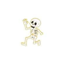 Skeleton & Dachshund Enamel Pins Set, Funny Running Skull And Sausage Dog Brooches For Backpack Jacket, Halloween Gothic Gift For Couples And Friends - Multicolor - View 14