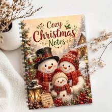Vintage Christmas Theme A5 Spiral Notebook, 50 Sheets 100 Pages, "Twas The Night Before Christmas" Design, For Office Meeting Records, Classroom Notes, Portable Planner, Professional Use, Holiday Gift - One Book (50 Pages, 100 Pages) - View 10