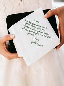 Custom Personalized Wedding Handkerchiefs – Embroidered Text And Tassel Accents; Elegant Lace Accessories For Weddings And Bachelorette Parties - Multicolor - View 15