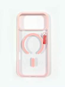 1pc 5-Style Optional Contrast Border Magnetic Large Window Transparent Phone Case, Ins Minimalist Phone Case, Built-In Magnetic Ring Supports Wireless Charging; Covers, A Style Transparent Border / B Style Light Pink Border / C Style Vibrant Orange Border / D Style Classic Black Border / E Style Light Gray Border, Raised Lens Full Coverage Anti-Drop Soft Shell, Minimalist Versatile Fashion Phone Case, Suitable For Personal Use, Birthday Gift Choice; Compatible With IPhone Case - Multicolor - View 44
