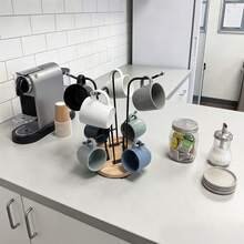 Rotating Mug Holder Coffee Cup Rack For Countertop Counter Coffee Mug Holder With 8 Hooks - Multicolor - View 4
