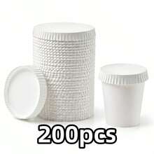 200pcs Paper Cup Lids, 50/100pcs Coffee Cup Lids, Hot Drink Cup Lids, Suitable For Cafes, Hotels, KTVs, Bars - Multicolor - View 11