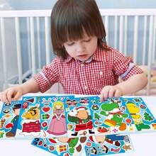 SUPER MARIO BROS. 1set/8pcs Christmas Themed Collage Stickers, DIY Dress Up Stickers For Multiple Game Characters. Free Combination And Assembly, Suitable For Children's Party Handicrafts And Holiday Gifts, Full Of Fun. (Stochastic Style) - Multicolor - View 3