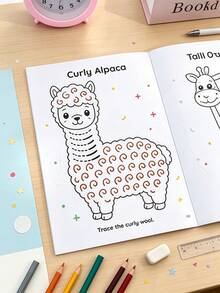 1-Pc Animal Tracing And Coloring Notebook, Drawing Practice Book, Fun Tracing Book, Back-To-School Math Tutor, Teacher's Classroom Reward Notebook, Suitable For Everyday Use At Home, School, Classroom, And Travel. An Essential Notebook And Stationery Item, And A Top Choice For Holiday, New Year's, Birthday Parties, And Other Special Occasions. - Multicolor - View 5
