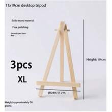 1/3-Piece Wooden Easel Frame, Wedding Table Card Holder, Photo Display Stand, Handmade Painting Artist Supplies, Home Decoration, Natural Wood Legs Display Stand, Conference And Wedding Table Card Holder, Painting And Craft Wooden Display Stand, Mini Easel, Multi-Functional Painting Display Stand, Triangular Phone Stand, Desktop Decorative Display Stand. - Wood Color - View 14