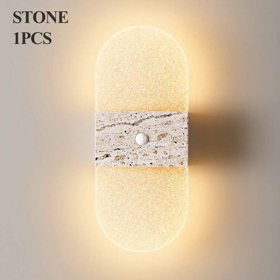 Crystal Sensor Wall Light, Acrylic Wall Light, USB Night Light, Wall Light Decorative Lighting, Wireless Wall Light, Battery Powered Alloy Design, Rechargeable Magnetic Night Light, Suitable For Hallway, Kitchen Cabinet And Room Decoration