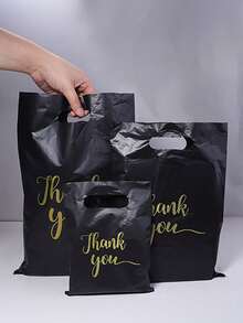 100Pcs Thank You Gift Bags, Cookie Candy Packaging Bags For Wedding Party Retail Shopping - Multicolor - View 2