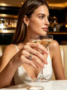1pc Fashion Vintage Stainless Steel Cable Rope Closed Ring For Women Suitable For Daily Wear Gift For Family Friends Lovers On Holidays - Multicolor - View 9